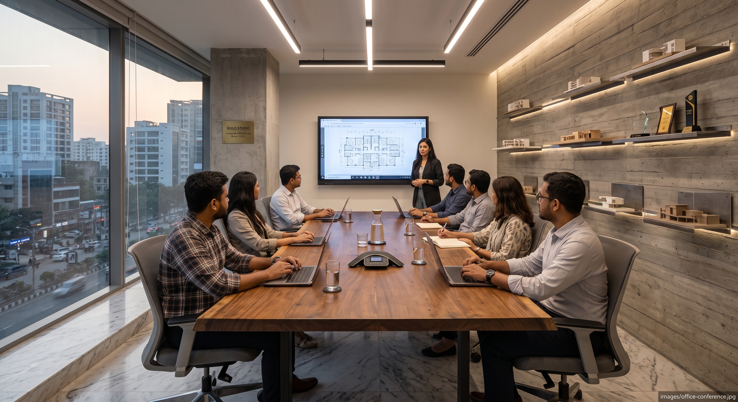 Corporate office fit-out with meeting room
